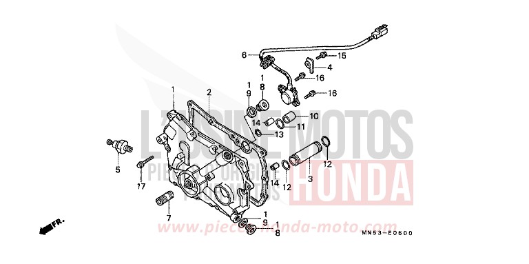 TRANSMISSION COVER for Gold Wing B127H (B127H) from 1990